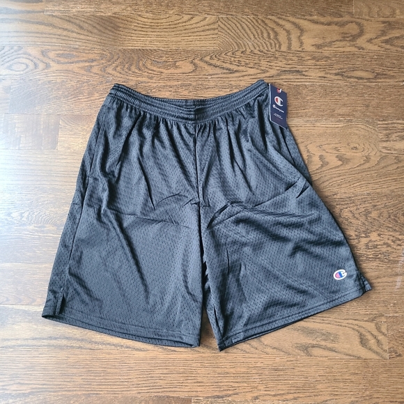 NWT Champion Men's Black Mesh Shorts sz.M - Picture 1 of 8